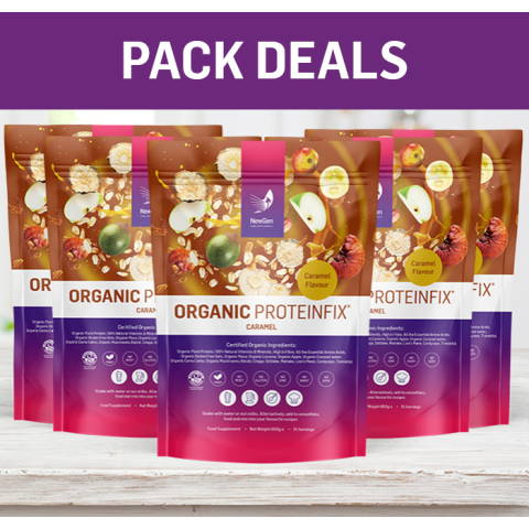 5 x Organic ProteinFix Caramel - Pack Deal!